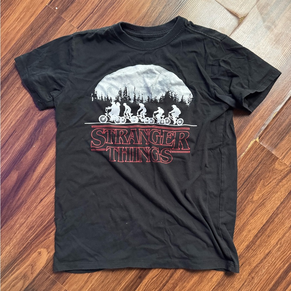 Stranger Things Black Graphic T-Shirt
